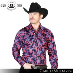 Camisa Vaquera El Senor De Los Cielos Western 43956-Blue-Flower