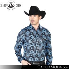 Camisa Vaquera El Senor De Los Cielos Western 43963-Blue-Print