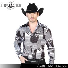 Camisa Vaquera El Senor De Los Cielos Western 43991-Black-White