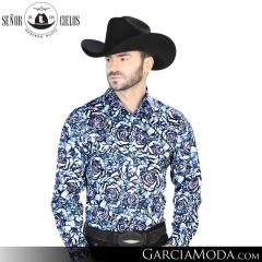 Camisa Vaquera El Senor De Los Cielos Western 44069-Blue