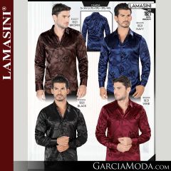 Camisa Vaquera Lamasini 1821-Brown-Navy-Black-Wine