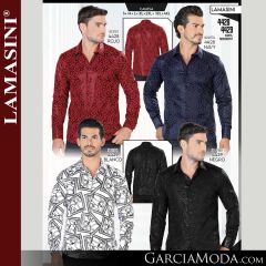 Camisa Vaquera Lamasini 4428-Rojo-Navy-4429-Blanco-Negro