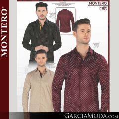 Camisa Vaquera Montero Western 0783-Negro-Vino-Beige