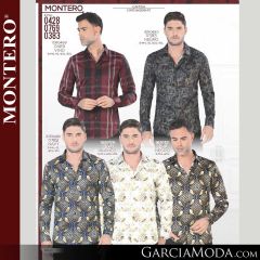 Camisa Vaquera Montero Western 0428-Vino-0838-Negro-0769-Navy-Blanco-Negro