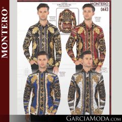 Camisa Vaquera Montero Western 0443-Negro-Vino-Navy-Blanco