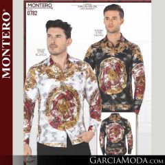 Camisa Vaquera Montero Western 0782-Negro-Blanco