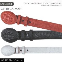 CINTO PIEL EXOTICA LAMASINI WESTERN CV-10 CAIMAN