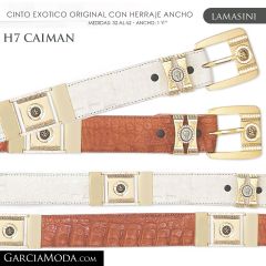 CINTO PIEL EXOTICA LAMASINI WESTERN H7 Caiman
