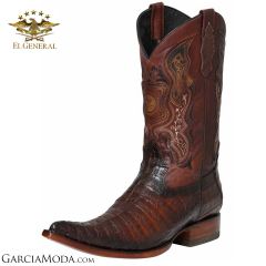 El General Boots Piel Exotica Caiman Belly Coffee 122526