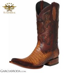 El General Boots Piel Exotica Caiman Belly Orange 122528