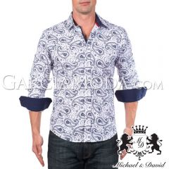 Camisa Michael & David Luxury Menswear MD-729-Navy