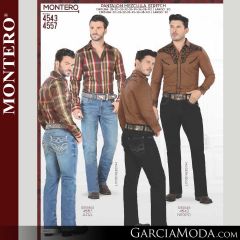 Pantalon Montero Western 4557-Azul-4543-Negro