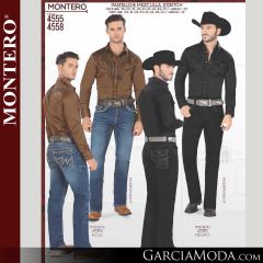 Pantalon Montero Western 4558-Azul-4555-Negro