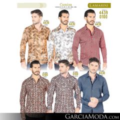 Camisa Vaquera Lamasini 4439-Beige-Blanco-Rojo-Azul-0100-Beige-Blanco