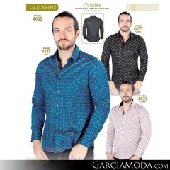 Camisa Vaquera Lamasini 4455-Negra-Azul-Blanca
