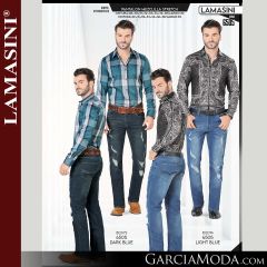 Pantalon Lamasini Western 6505-Dark_Blue-Light_Blue