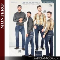 Pantalon Montero Western 4568-LT-Blue-DK-Blue