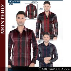 Camisa Vaquera Montero Western 0405-negro-vino-navy