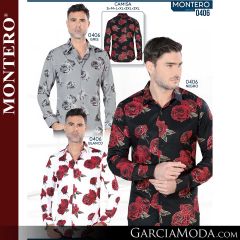 Camisa Vaquera Montero Western 0406-gris-negro-blanco