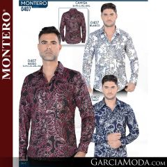 Camisa Vaquera Montero Western 0407-blanco-negro-navy
