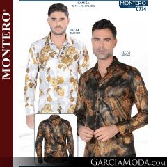 Camisa Vaquera Montero Western 0774-blanco-negro