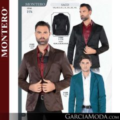 Saco Montero Western 2174-Cafe-Negro-Teal