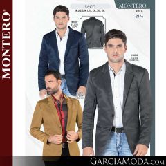 Saco Montero Western 2174-Navy-Characoal-Mostaza