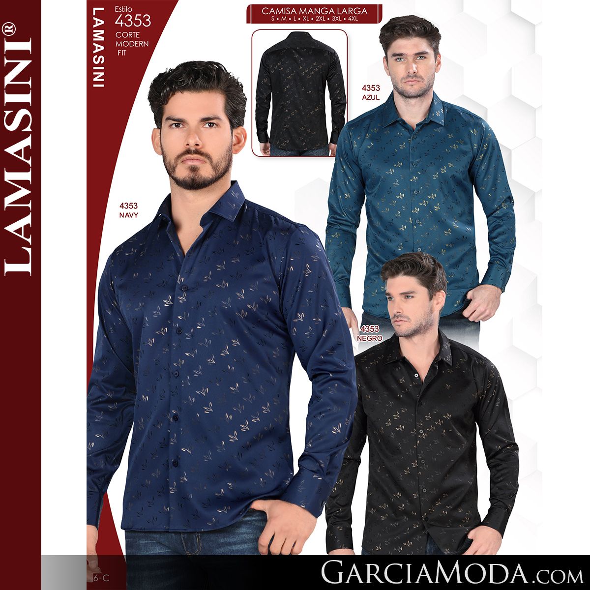 El General Camisa Vaquera 65% Polyester,35% Algodon Azul Cobalto ID 40993 CW6G