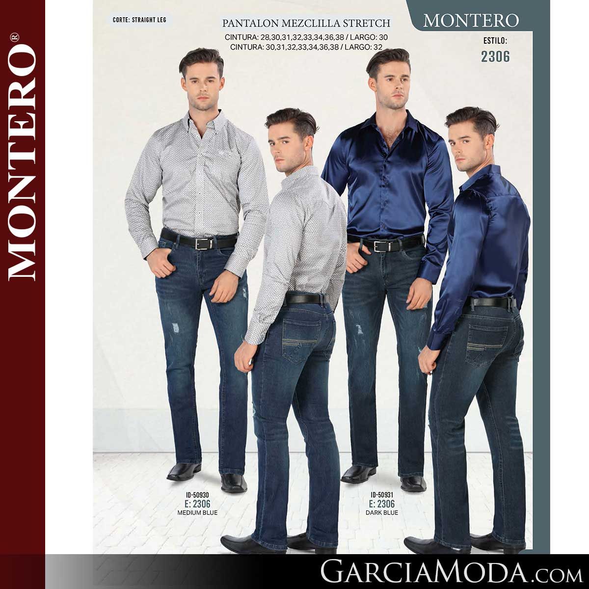 Pantalon Montero Western 2306-Medium_Blue-2306-DK_Blue