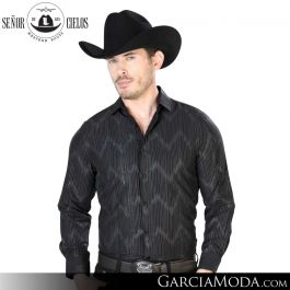 Licuar Gorrión presentar Camisa El Senor De Los Cielos Western 43838-Black Western Wear,  GarciaModa.com -